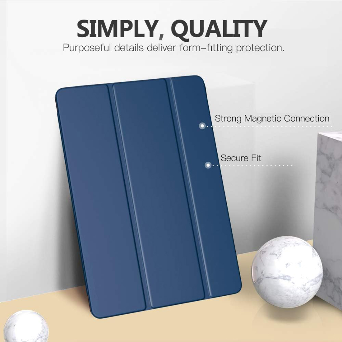 FUNDA CASE PROTECTOR SLIM PARA IPAD 10.2' (7MA, 8VA Y 9NA GEN) - AZUL OSCURO - 2