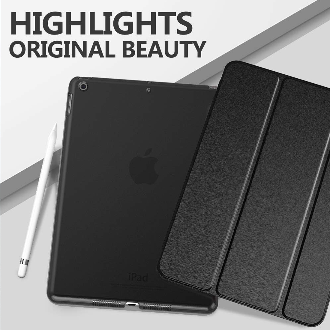 FUNDA CASE PROTECTOR SLIM PARA IPAD 10.2' (7MA, 8VA Y 9NA GEN) - NEGRO - 8