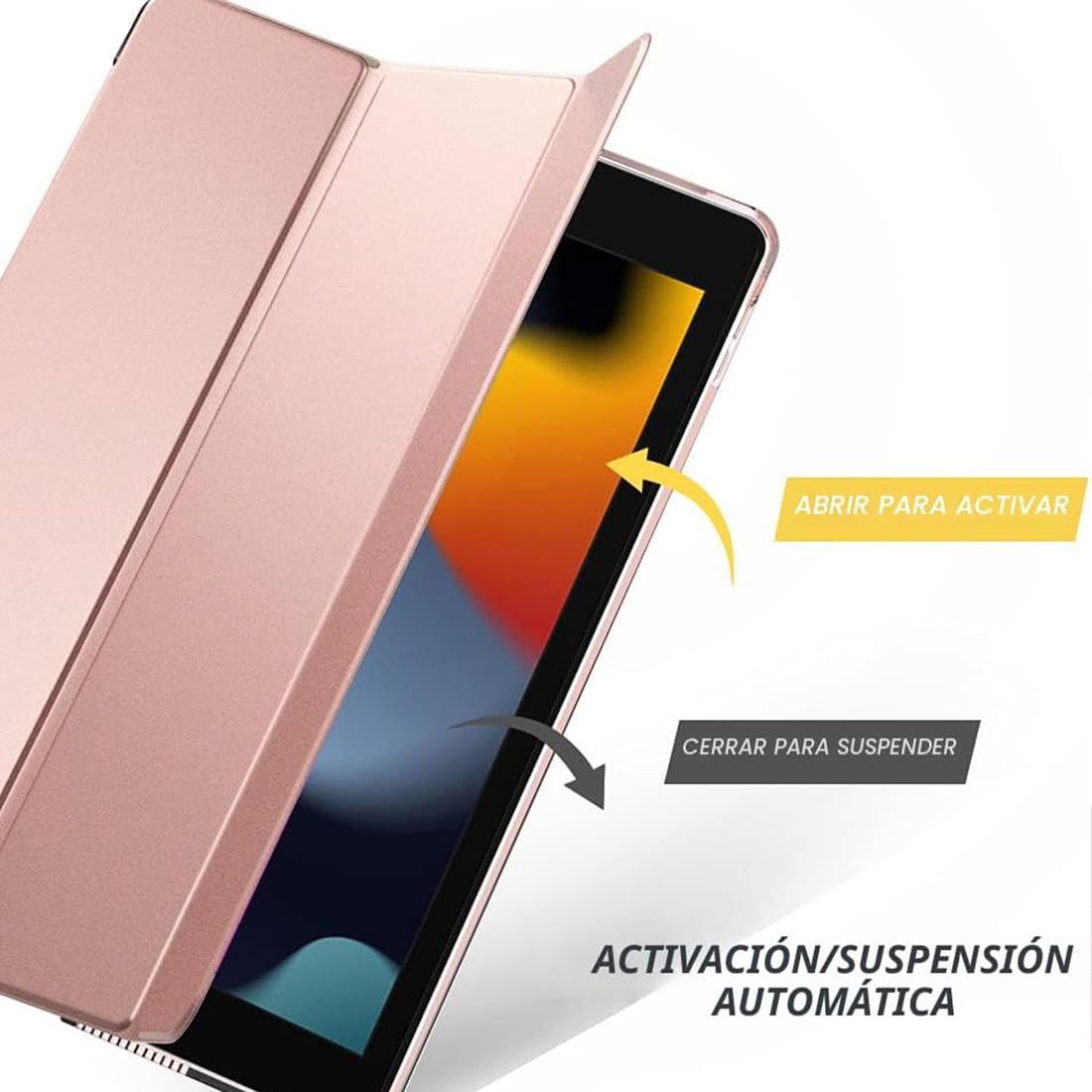 FUNDA CASE PROTECTOR SLIM PARA IPAD 10.2' (7MA, 8VA Y 9NA GEN) - ORO ROSA - 3
