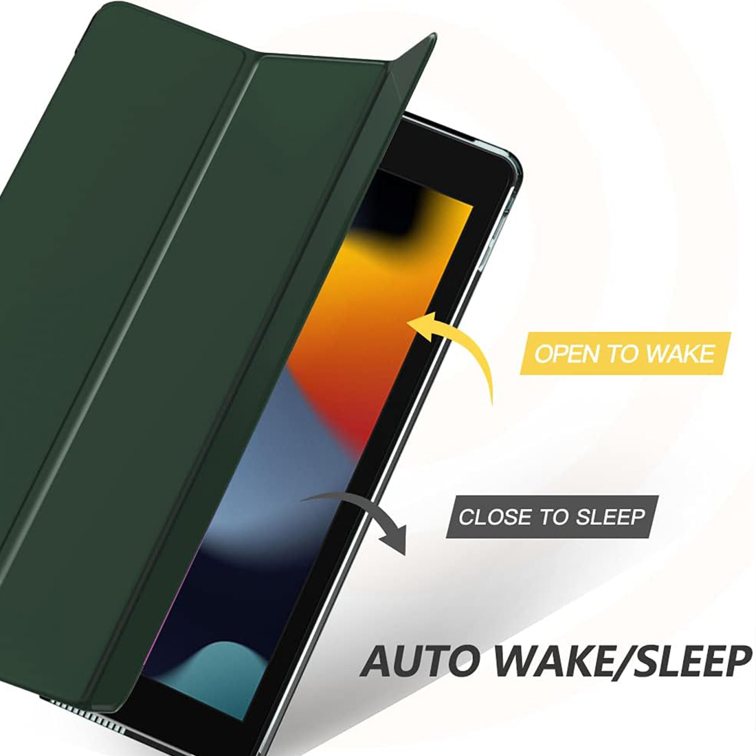 FUNDA CASE PROTECTOR SLIM PARA IPAD 10.2' (7MA, 8VA Y 9NA GEN) - VERDE OSCURO - 4
