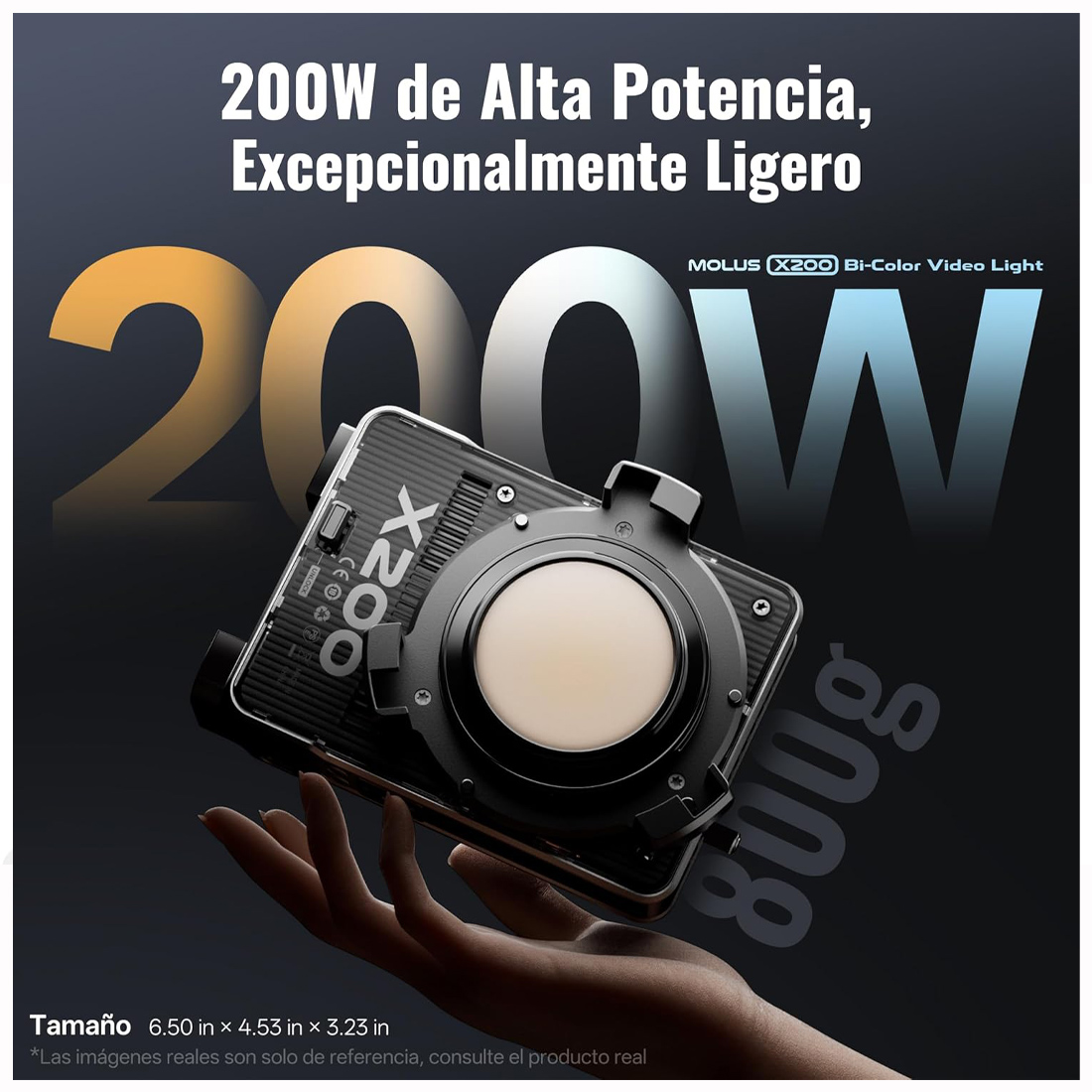 LUZ DE VIDEO ZHOYUN MOLUS X200 BICOLOR 200W MONTURA BOWENS - 3
