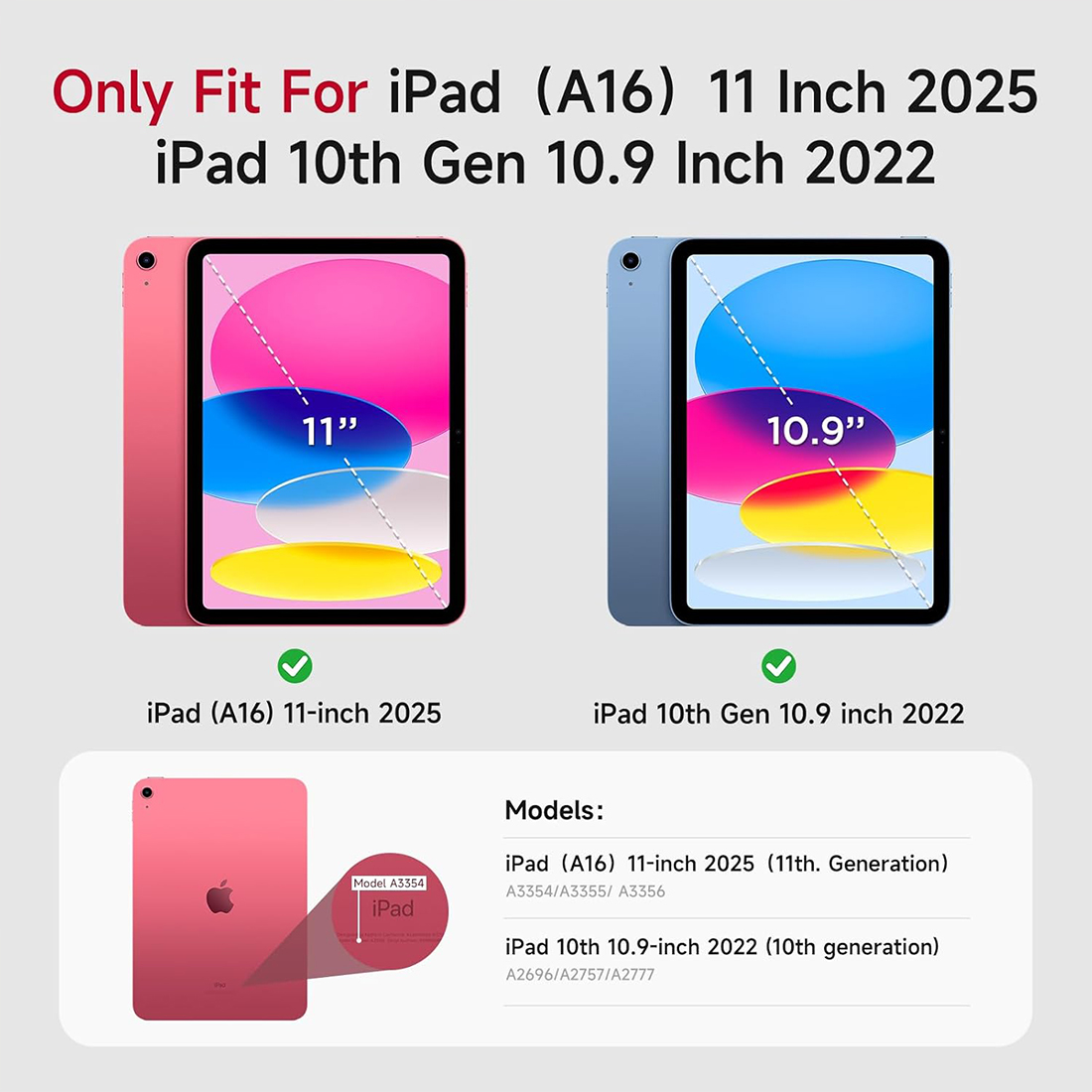 FUNDA SLIM CASE PROTECTOR ORIGAMI PARA IPAD 10 MA (2022) Y A16 (2025) - NEGRO - 8