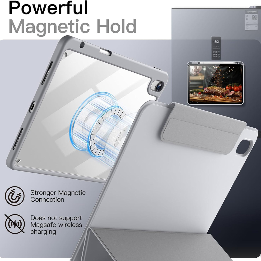FUNDA CASE PROTECTOR HIBRIDO IMANTADO PARA IPAD A16 IPAD A16 (2025) IPAD 10 (2022) - GRAY - 5