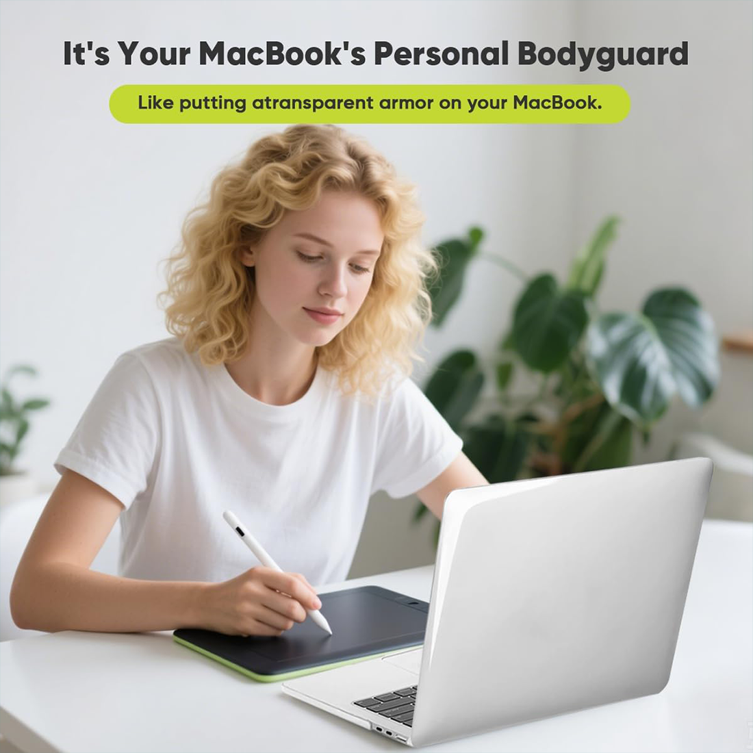 FUNDA CASE PROTECTOR ACRILICO MACBOOCK AIR 13.3 CHIP M1 (MODELOS: A2337/A2179/A1932) - TRANSPARENTE - 3