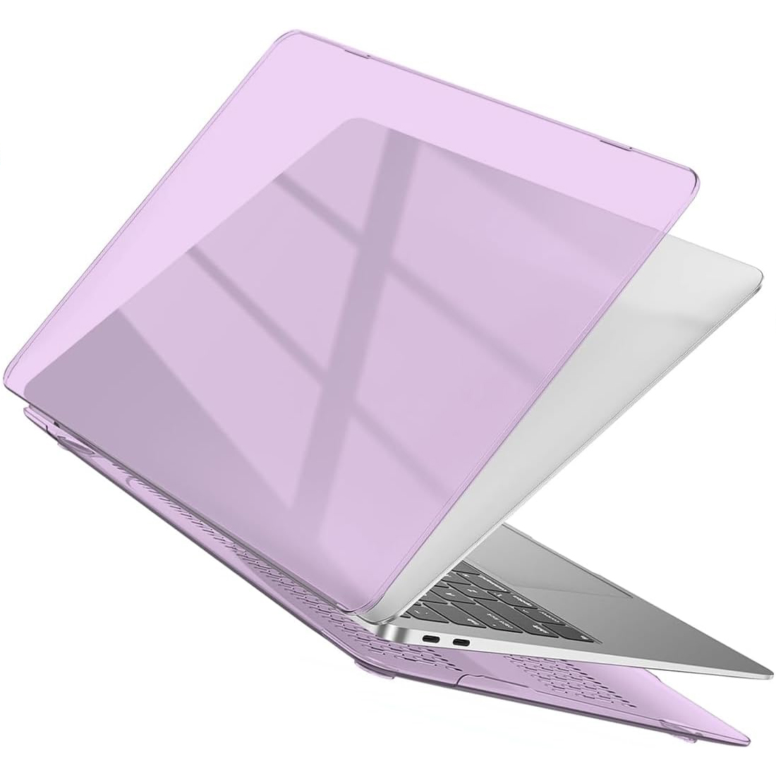 FUNDA CASE PROTECTOR ACRILICO MACBOOCK AIR 13.3 CHIP M1 (MODELOS: A2337/A2179/A1932) - LILA MATE - 1