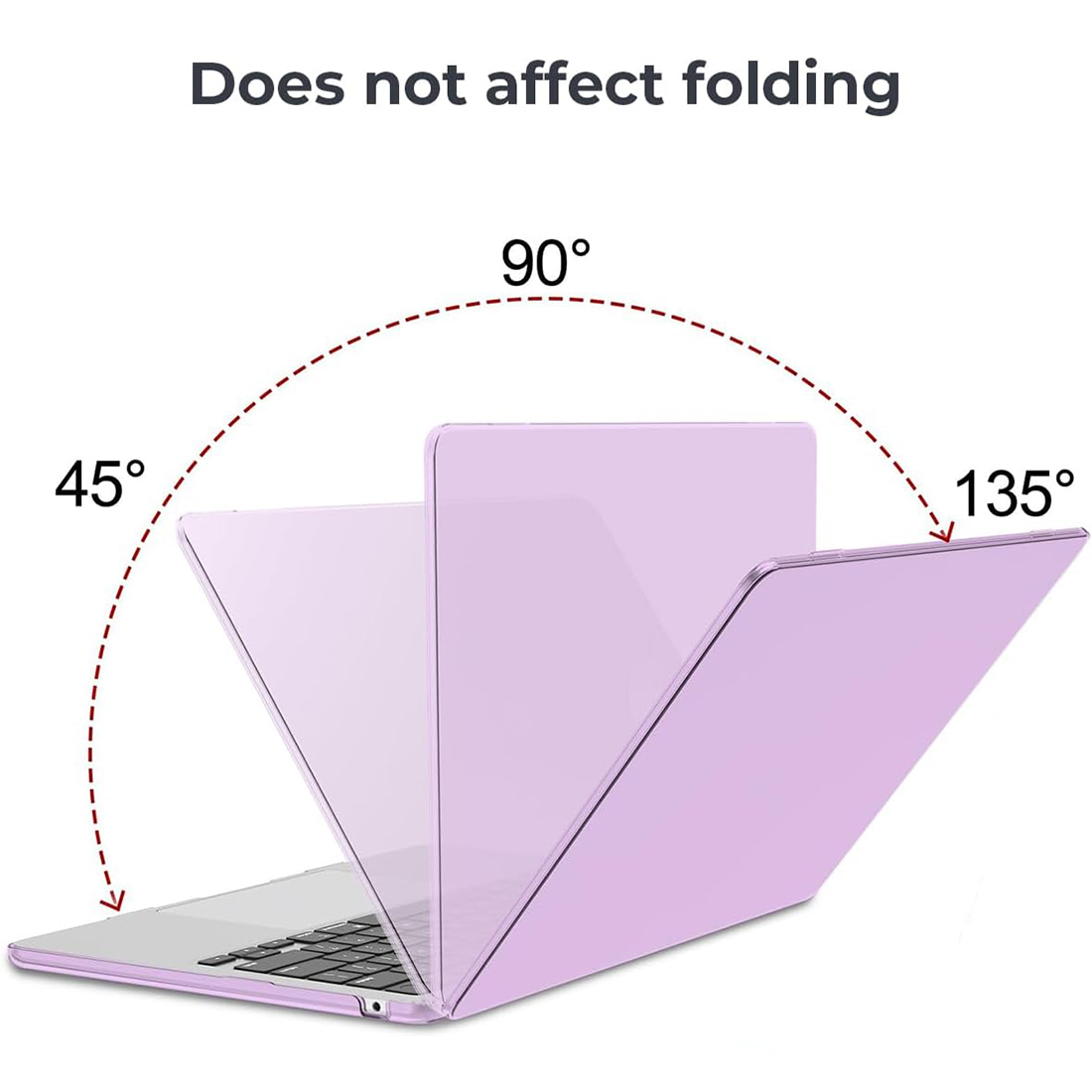 FUNDA CASE PROTECTOR ACRILICO MACBOOCK AIR 13.3 CHIP M1 (MODELOS: A2337/A2179/A1932) - LILA MATE - 2