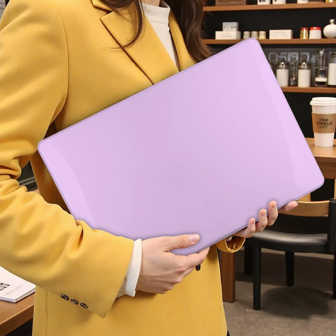 FUNDA CASE PROTECTOR ACRILICO MACBOOCK AIR 13.3 CHIP M1 (MODELOS: A2337/A2179/A1932) - LILA MATE - 4