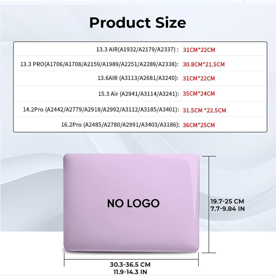 FUNDA CASE PROTECTOR ACRILICO MACBOOCK AIR 13.3 CHIP M1 (MODELOS: A2337/A2179/A1932) - LILA MATE - 7