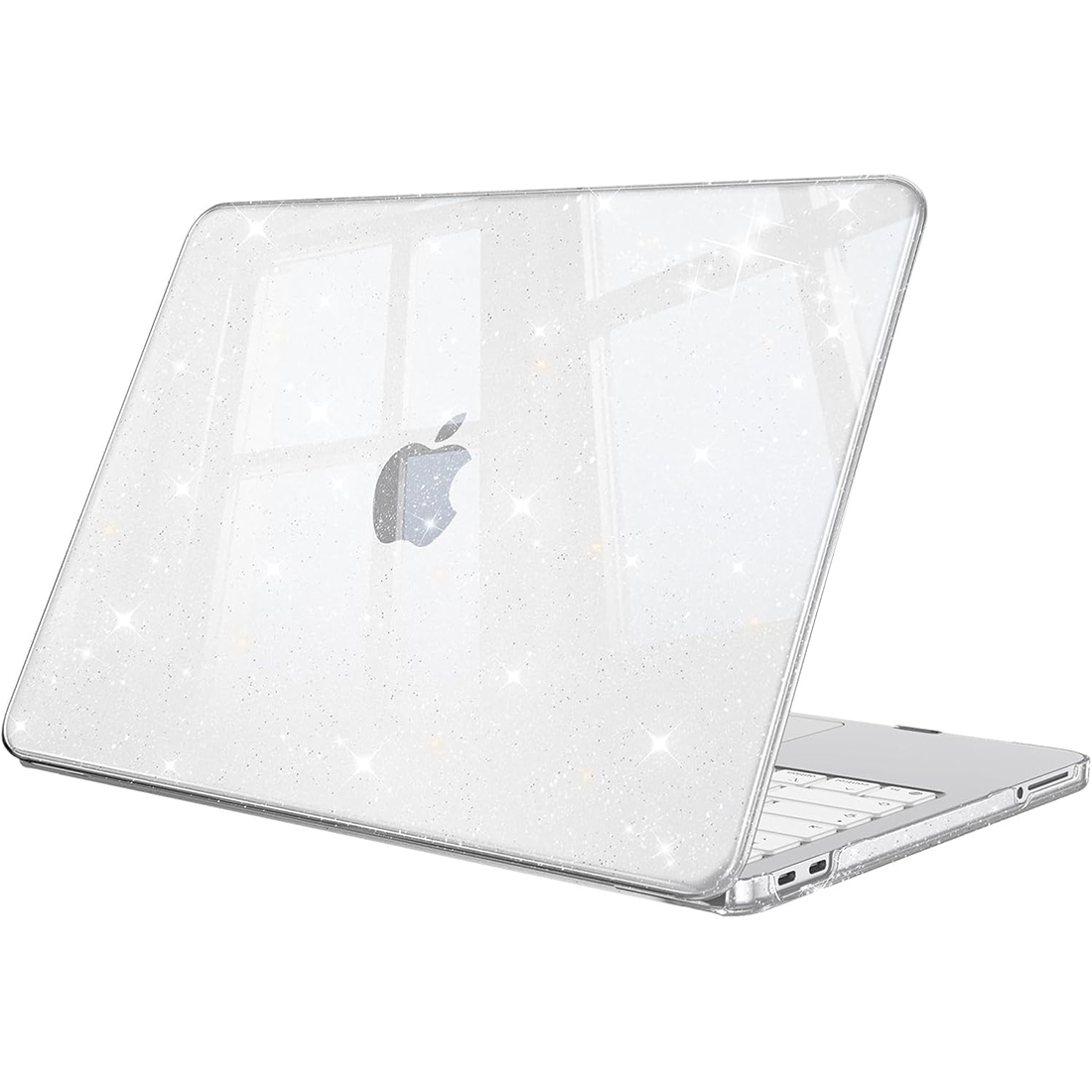 FUNDA CASE PROTECTOR ACRILICO MACBOOCK AIR 13.3 CHIP M1 (MODELOS: A2337/A2179/A1932) - GLITTER - 1