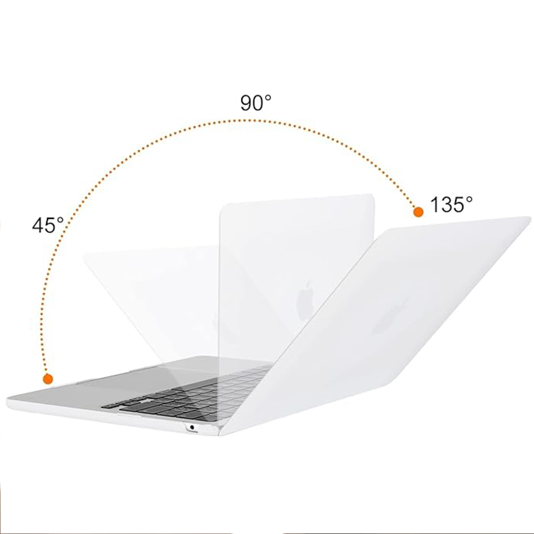 FUNDA CASE PROTECTOR ACRILICO MACBOOCK AIR 13.6 CHIP M2/M3/M4/M5 (2022/2026) - BLANCO MATE - 2