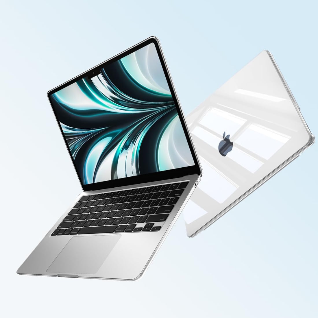 FUNDA CASE PROTECTOR ACRILICO MACBOOCK AIR 13.6 CHIP M2/M3/M4/M5 (2022/2026) - TRANSPARENTE - 2