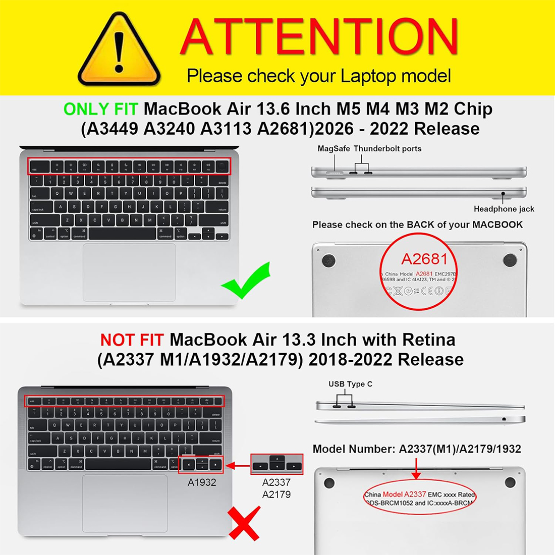 FUNDA CASE PROTECTOR ACRILICO MACBOOCK AIR 13.6 CHIP M2/M3/M4/M5 (2022/2026) - TRANSPARENTE - 7