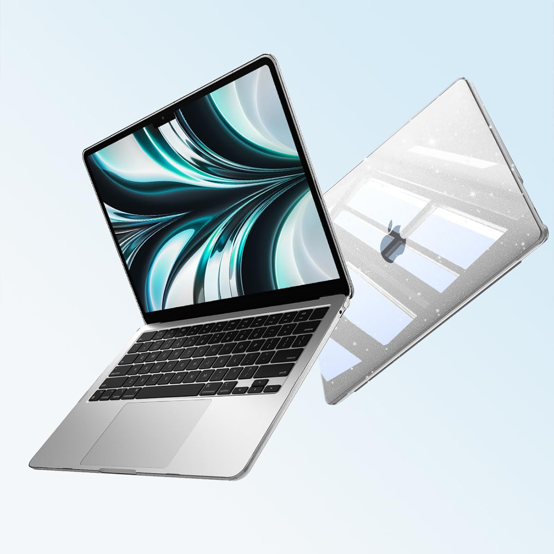 FUNDA CASE PROTECTOR ACRILICO MACBOOCK AIR 13.6 CHIP M2/M3/M4/M5 (2022/2026) - GLITTER - 2