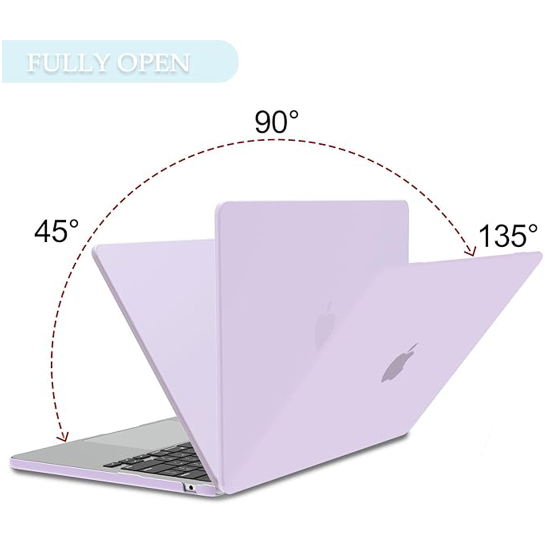 FUNDA CASE PROTECTOR ACRILICO MACBOOCK AIR 13.6 CHIP M2/M3/M4/M5 (2022/2026) - LILA MATE - 4
