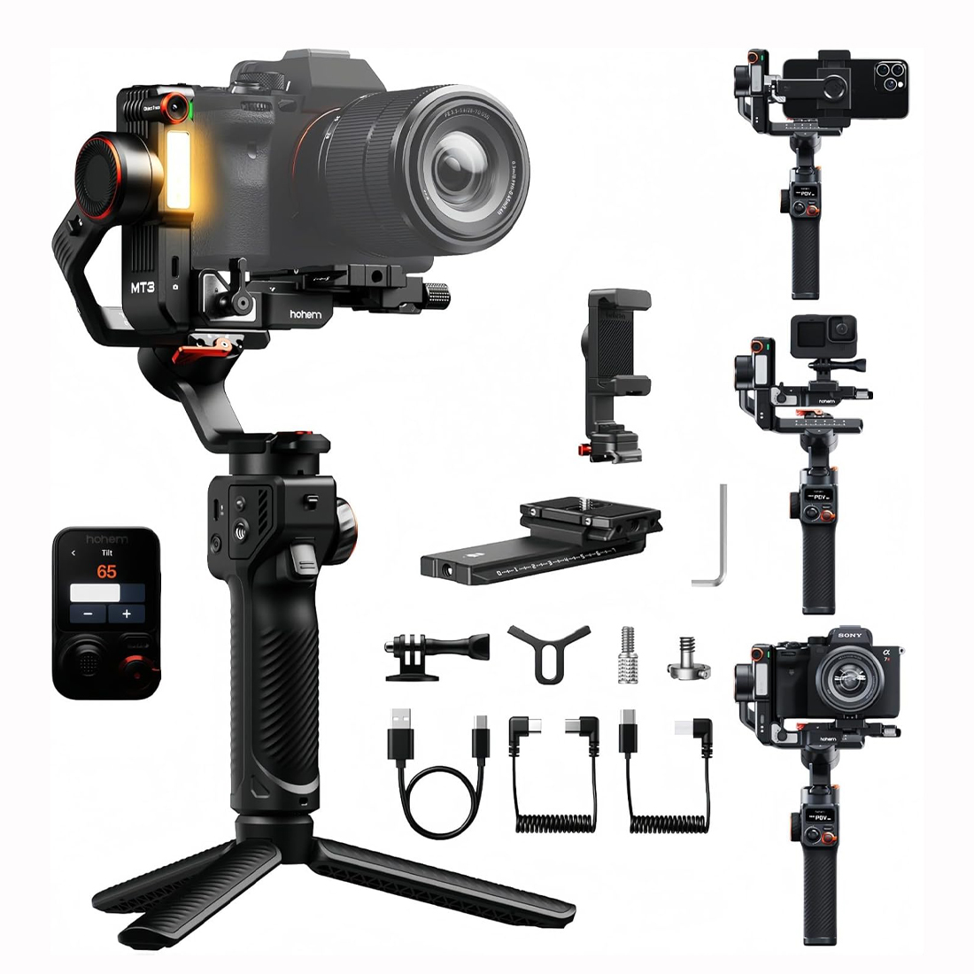 ESTABILIZADOR HOHEM ISTEADY MT3 PRO IA PAR CAMARAS Y SMARTPHONES - 1