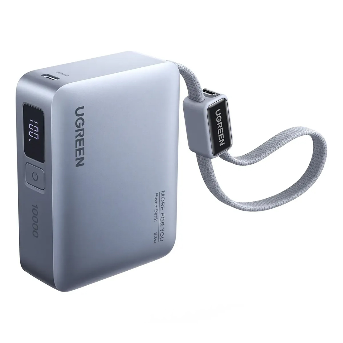 POWER BANK UGREEN 10,000MAH 33W CARGA RÁPIDA CABLE INTEGRADO - 1