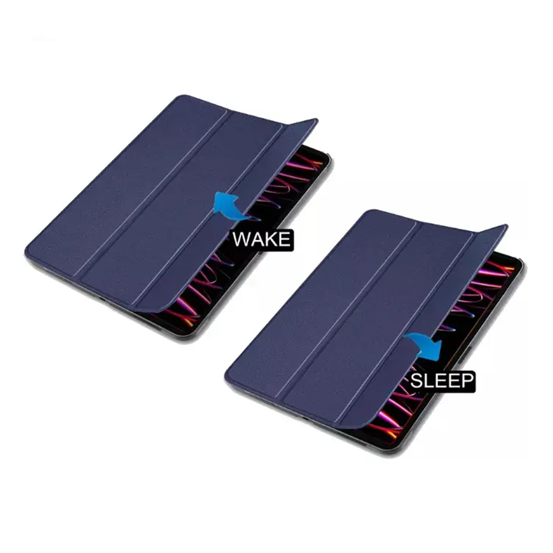 FUNDA CASE PROTECTOR IPAD PRO DE 11' M2 (2020/2021/2022) CON SOPORTE LÁPIZ - AZUL OSCURO - 3