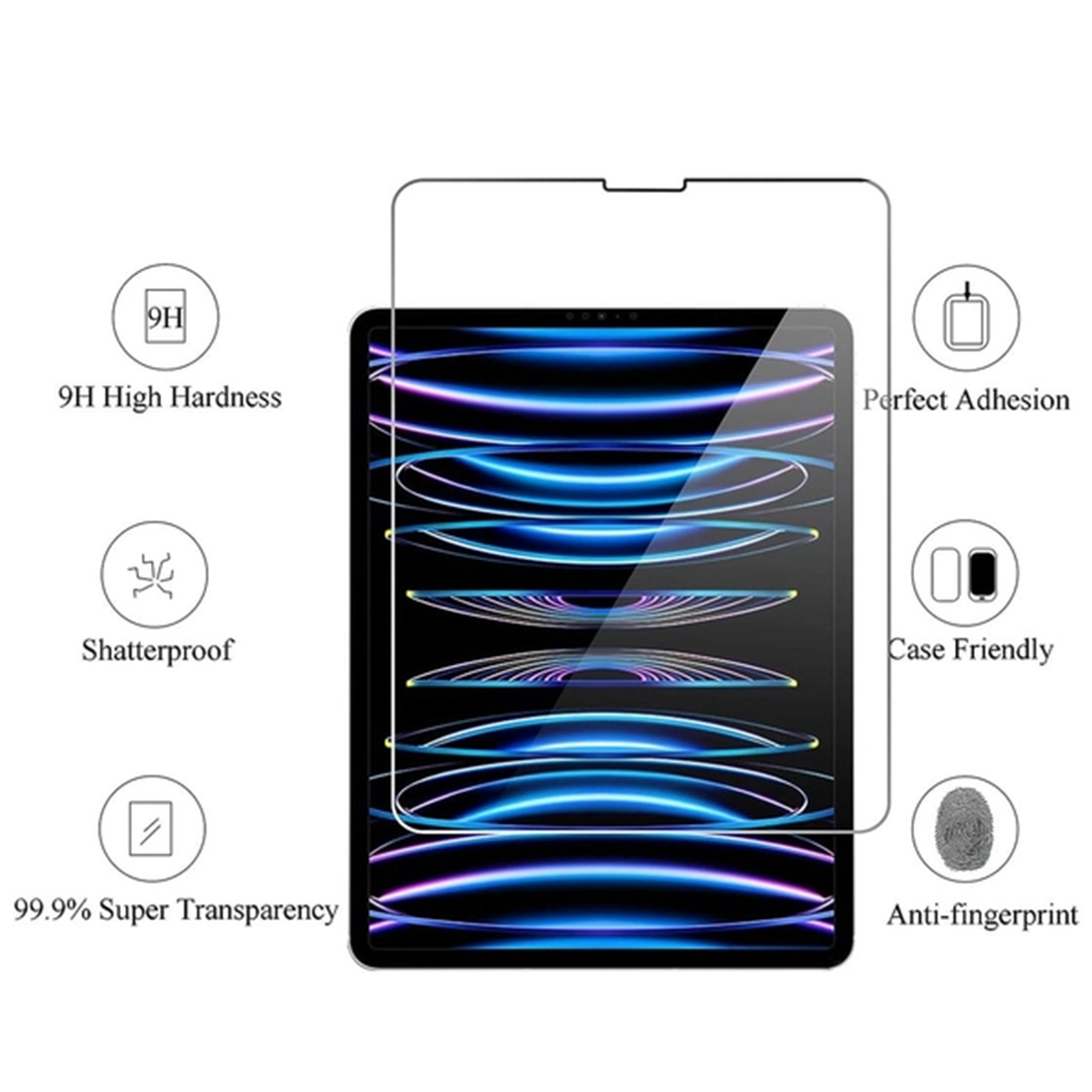 FUNDA CASE PROTECTOR IPAD PRO DE 11' M2 (2020/2021/2022) CON SOPORTE LÁPIZ - NEGRO - 2