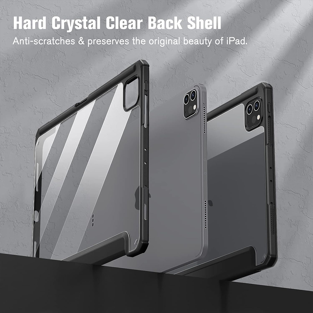 FUNDA CASE PROTECTOR HIBRIDO CON BORDE Y SOPORTE PARA EL LÁPIZ PARA IPAD PRO 11 M2 (2020/2021/2022) - NEGRO - 5