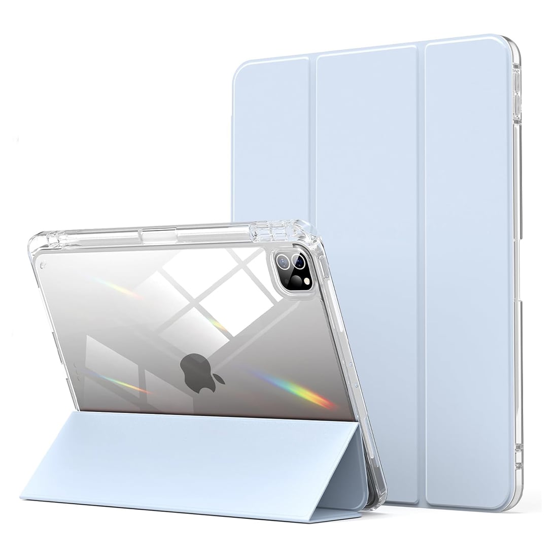 FUNDA CASE PROTECTOR HIBRIDO SIN BORDE Y SOPORTE PARA EL LÁPIZ PARA IPAD PRO 11 M2 (2020/2021/2022) - CELESTE - 1