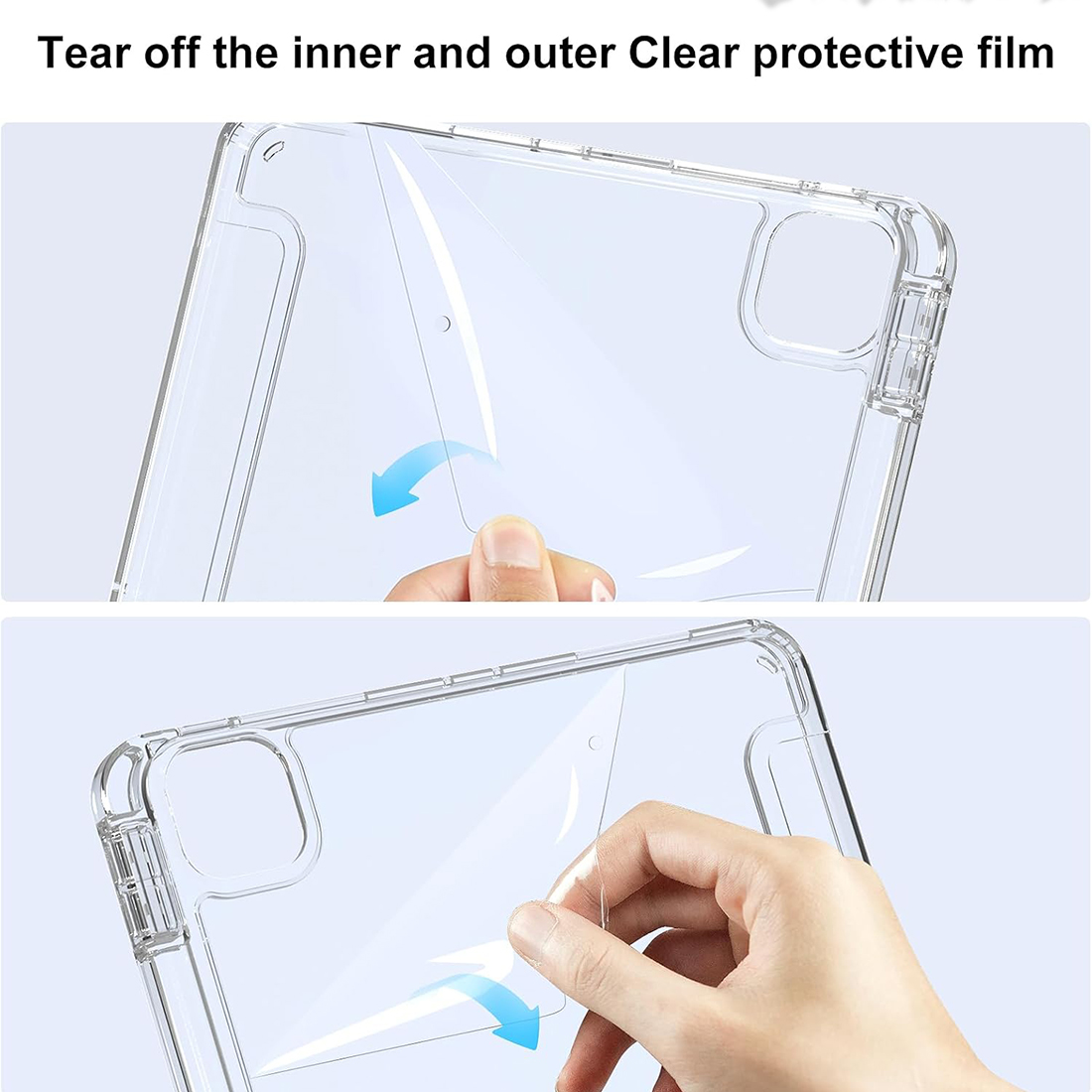 FUNDA CASE PROTECTOR HIBRIDO SIN BORDE Y SOPORTE PARA EL LÁPIZ PARA IPAD PRO 11 M2 (2020/2021/2022) - GRIS - 5