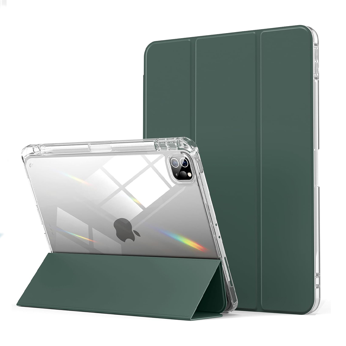FUNDA CASE PROTECTOR HIBRIDO SIN BORDE Y SOPORTE PARA EL LÁPIZ PARA IPAD PRO 11 M2 (2020/2021/2022) - VERDE OSCURO - 1