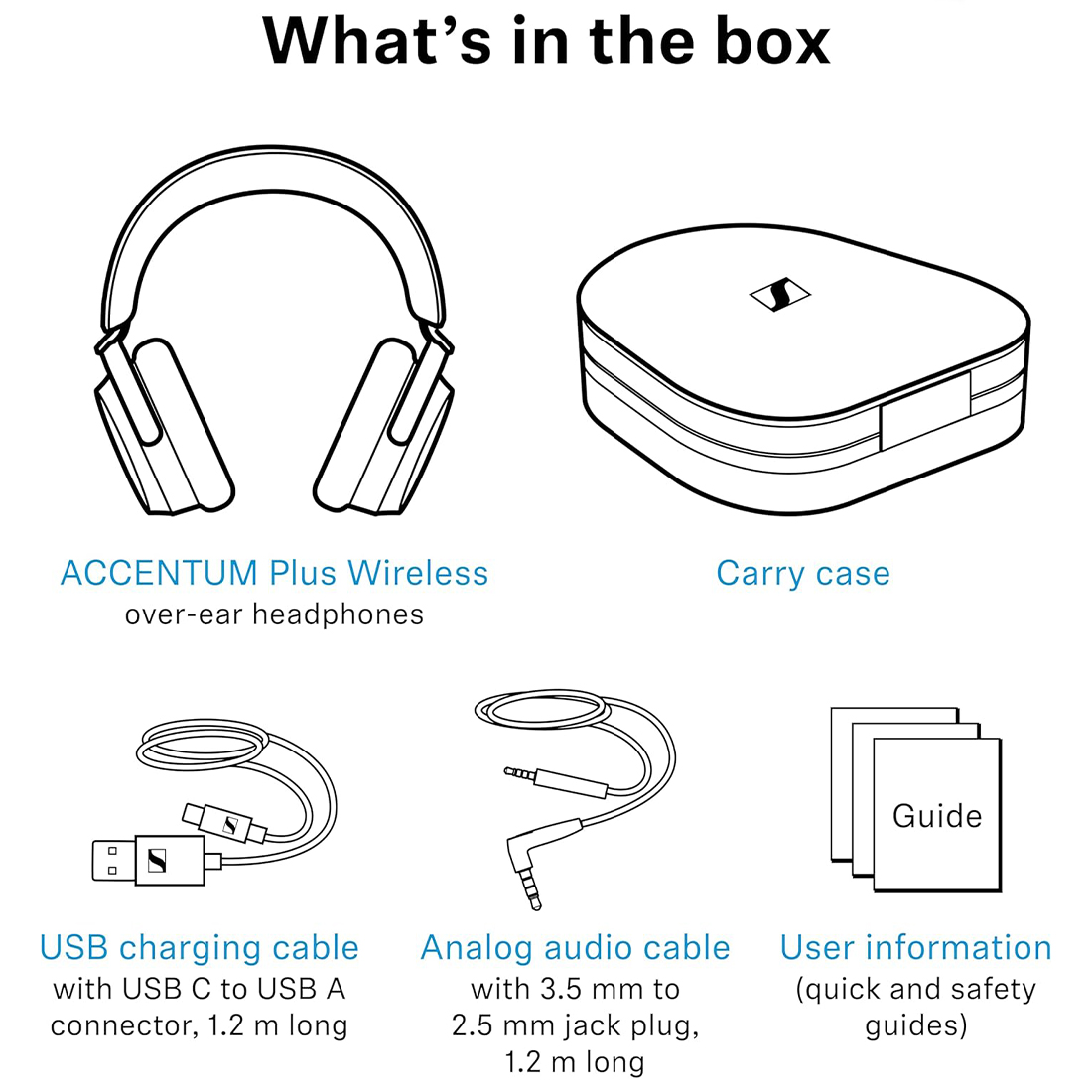 AUDIFONOS AURICULARES INALAMBRICOS SENNHEISER ACCENTUM PLUS ANC 50H - BLANCO - 10