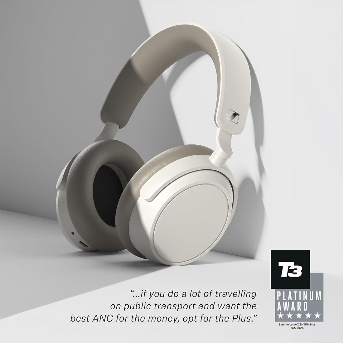 AUDIFONOS AURICULARES INALAMBRICOS SENNHEISER ACCENTUM PLUS ANC 50H - BLANCO - 3