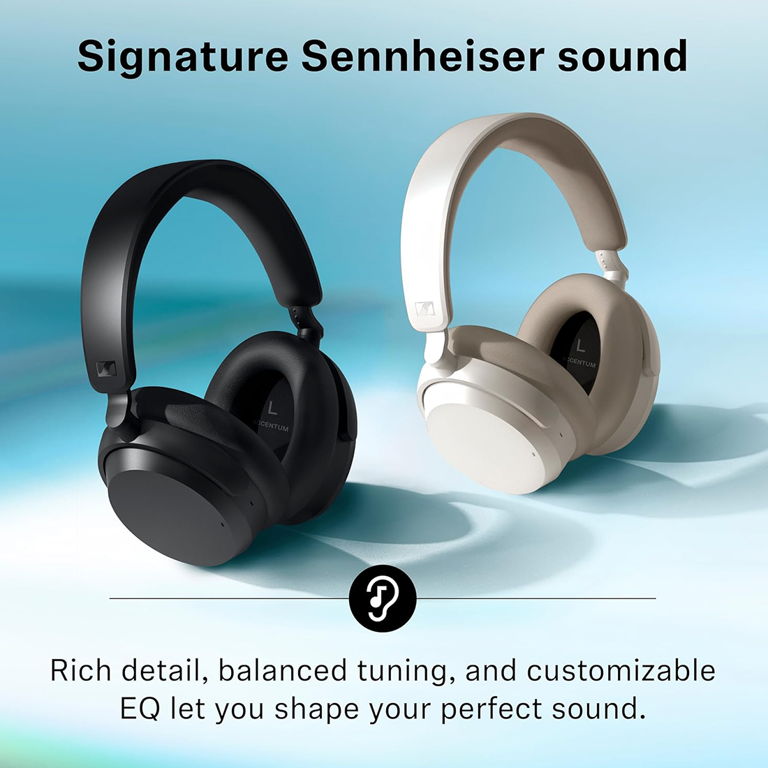 AUDIFONOS AURICULARES INALAMBRICOS SENNHEISER ACCENTUM ANC 50H HIBRIDO- NEGRO - 4