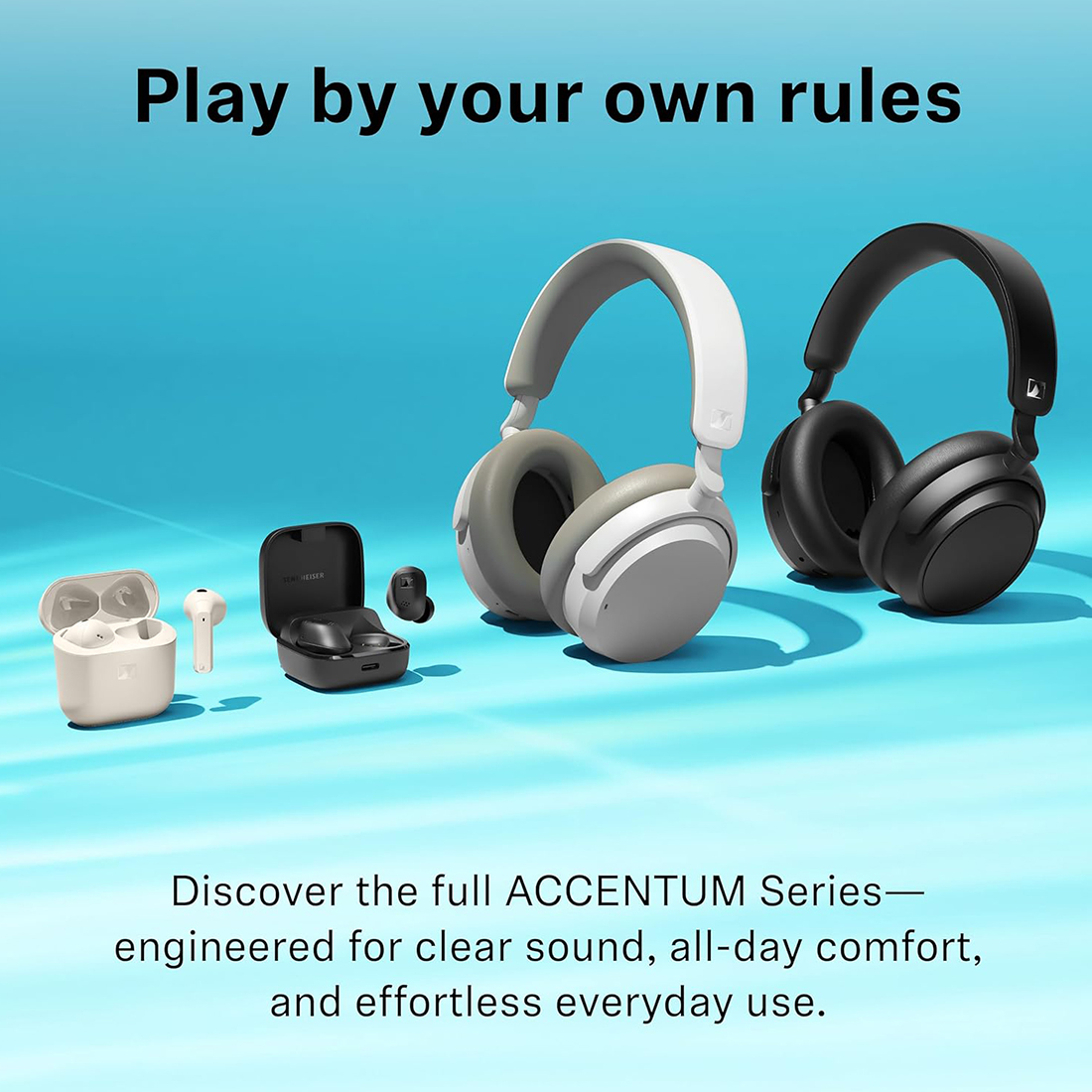 AUDIFONOS AURICULARES INALAMBRICOS SENNHEISER ACCENTUM ANC 50H HIBRIDO- NEGRO - 5