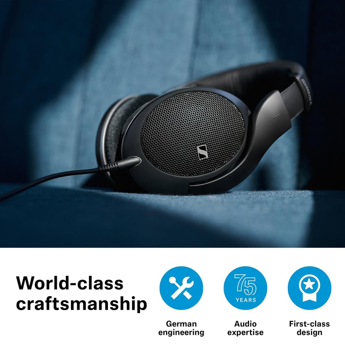 AUDIFONOS AURICULARES SENNHEISER HD 550 OPEN-BACK HEADPHONES - NEGRO - 4