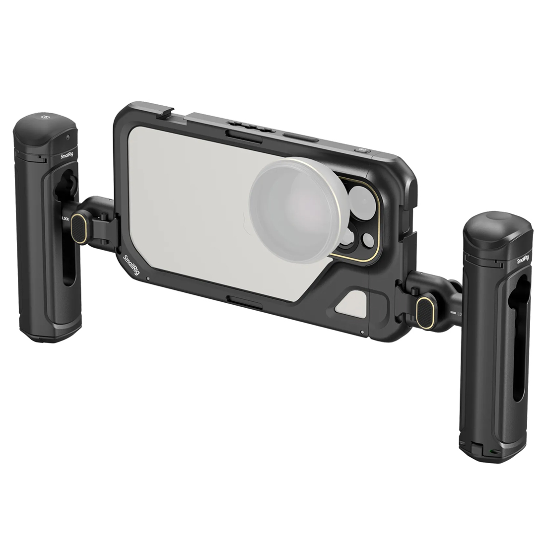 CARCASA JAULA SMALLRIG MOBILE VIDEO KIT (DUAL HANDHELD) PARA CELUAR IPHONE 15 PRO MAX MODELO 4293 - DE ALUMINIO EN COLOR NEGRO - 1