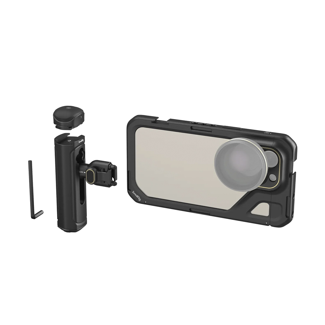 CARCASA JAULA SMALLRIG MOBILE VIDEO KIT (DUAL HANDHELD) PARA CELUAR IPHONE 15 PRO MAX MODELO 4293 - DE ALUMINIO EN COLOR NEGRO - 2