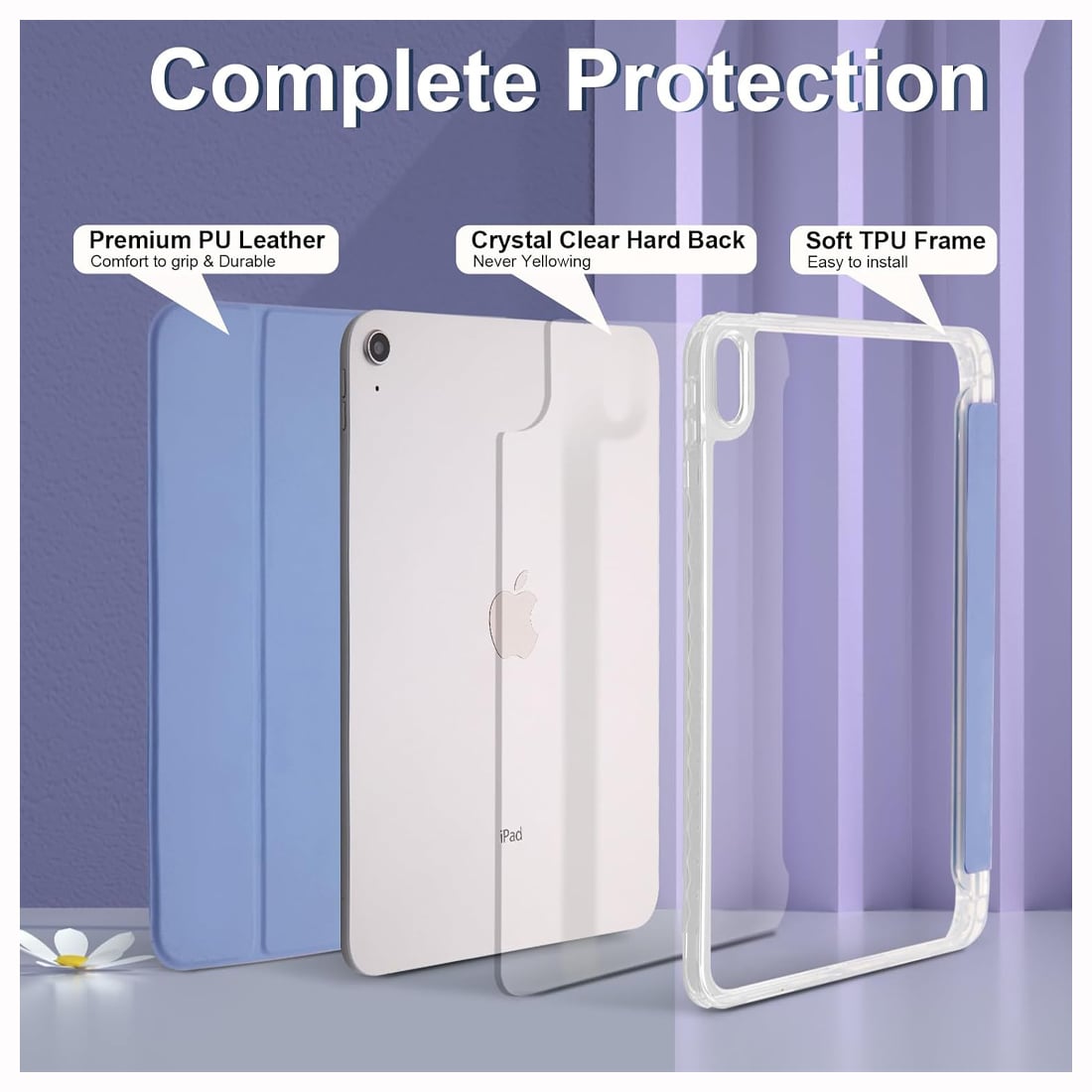 CASE SMART PARA IPAD A16 11TH GEN 2025 10TH GEN 2022 - LAVANDA - 2