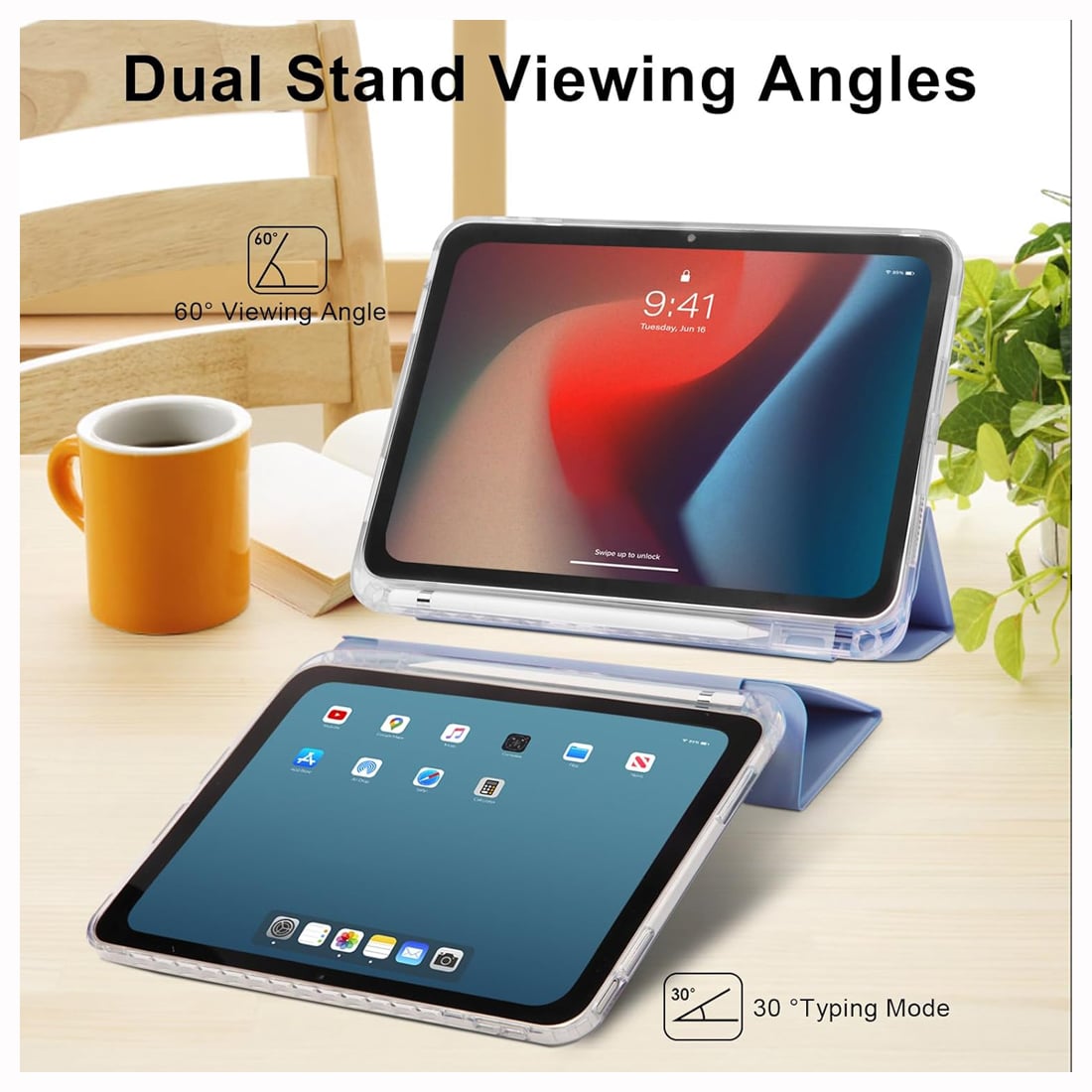 CASE SMART PARA IPAD A16 11TH GEN 2025 10TH GEN 2022 - LAVANDA - 4