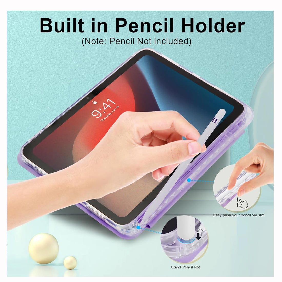 CASE SMART PARA IPAD A16 11TH GEN 2025 10TH GEN 2022 - LILA - 3