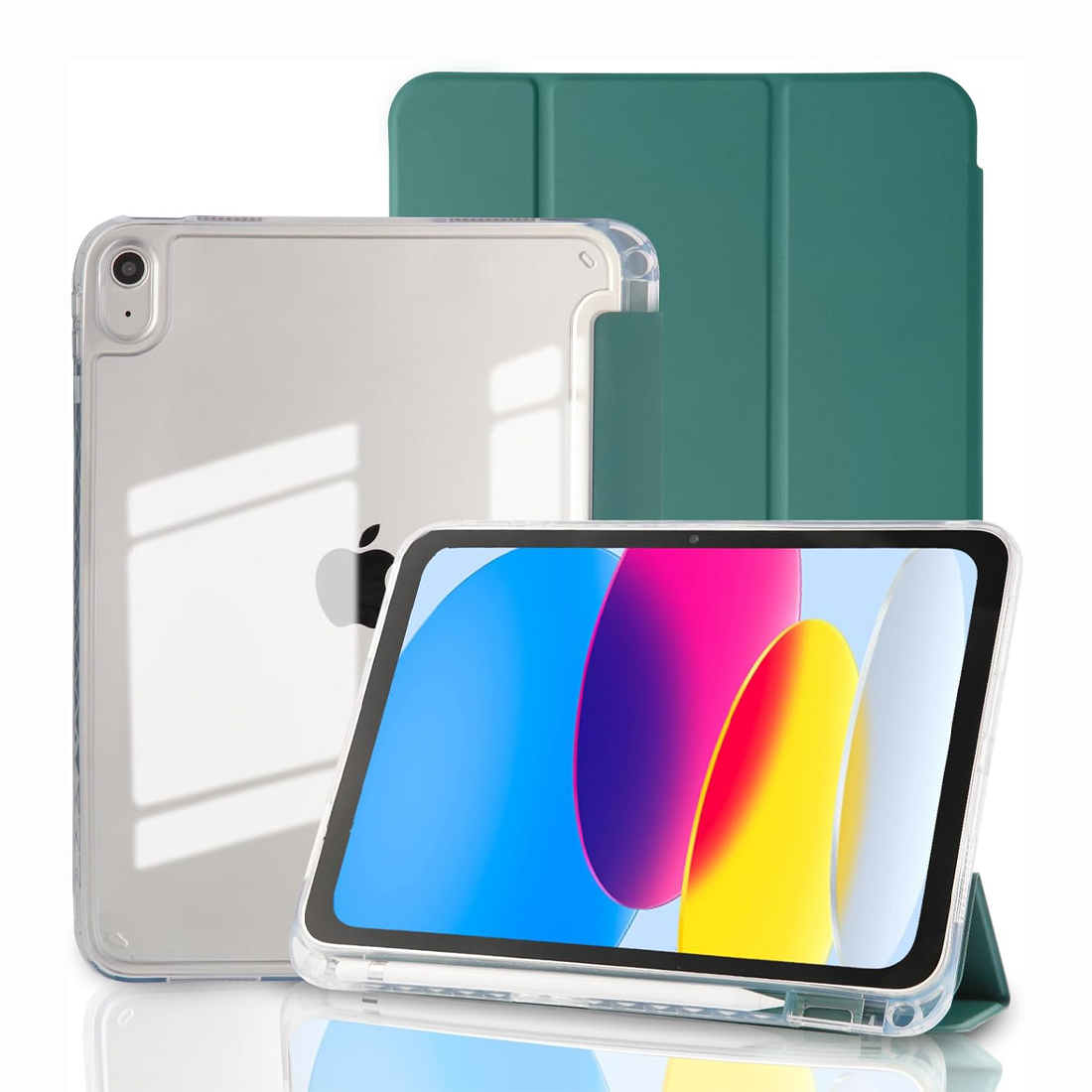 CASE SMART PARA IPAD A16 11TH GEN 2025 10TH GEN 2022 - VERDE DARK - 1
