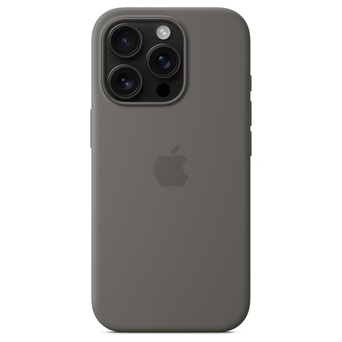 FUNDA CASE PROTECTOR SILICONA APPLE CON MAGSAFE PARA 16 PRO - GRIS PIEDRA - 2