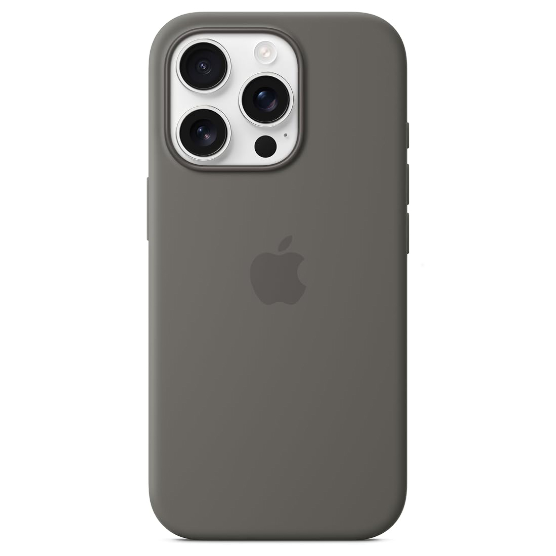 FUNDA CASE PROTECTOR SILICONA APPLE CON MAGSAFE PARA 16 PRO - GRIS PIEDRA - 3