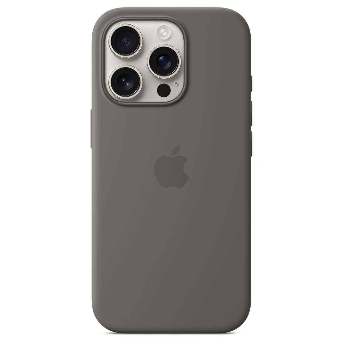 FUNDA CASE PROTECTOR SILICONA APPLE CON MAGSAFE PARA 16 PRO - GRIS PIEDRA - 4