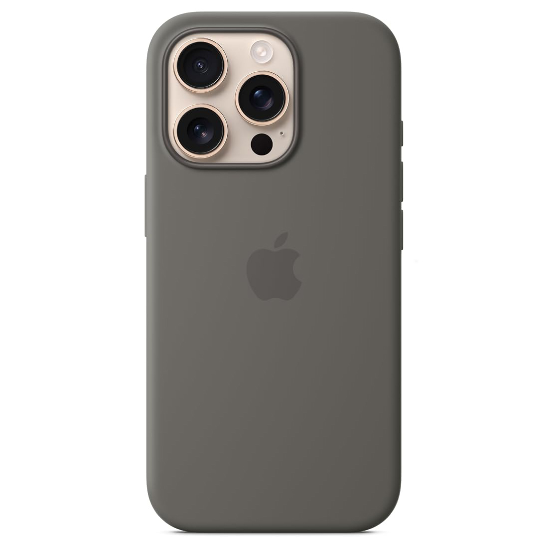 FUNDA CASE PROTECTOR SILICONA APPLE CON MAGSAFE PARA 16 PRO - GRIS PIEDRA - 5