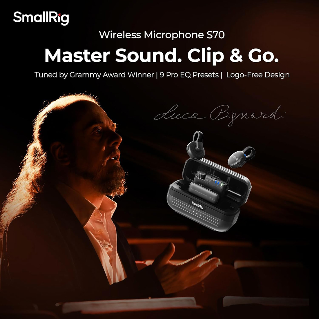 SMALLRIG S70 WIRELESS MICROPHONE FOR CAMERA AND SMARTPHONE 5715 - NEGRO - 3