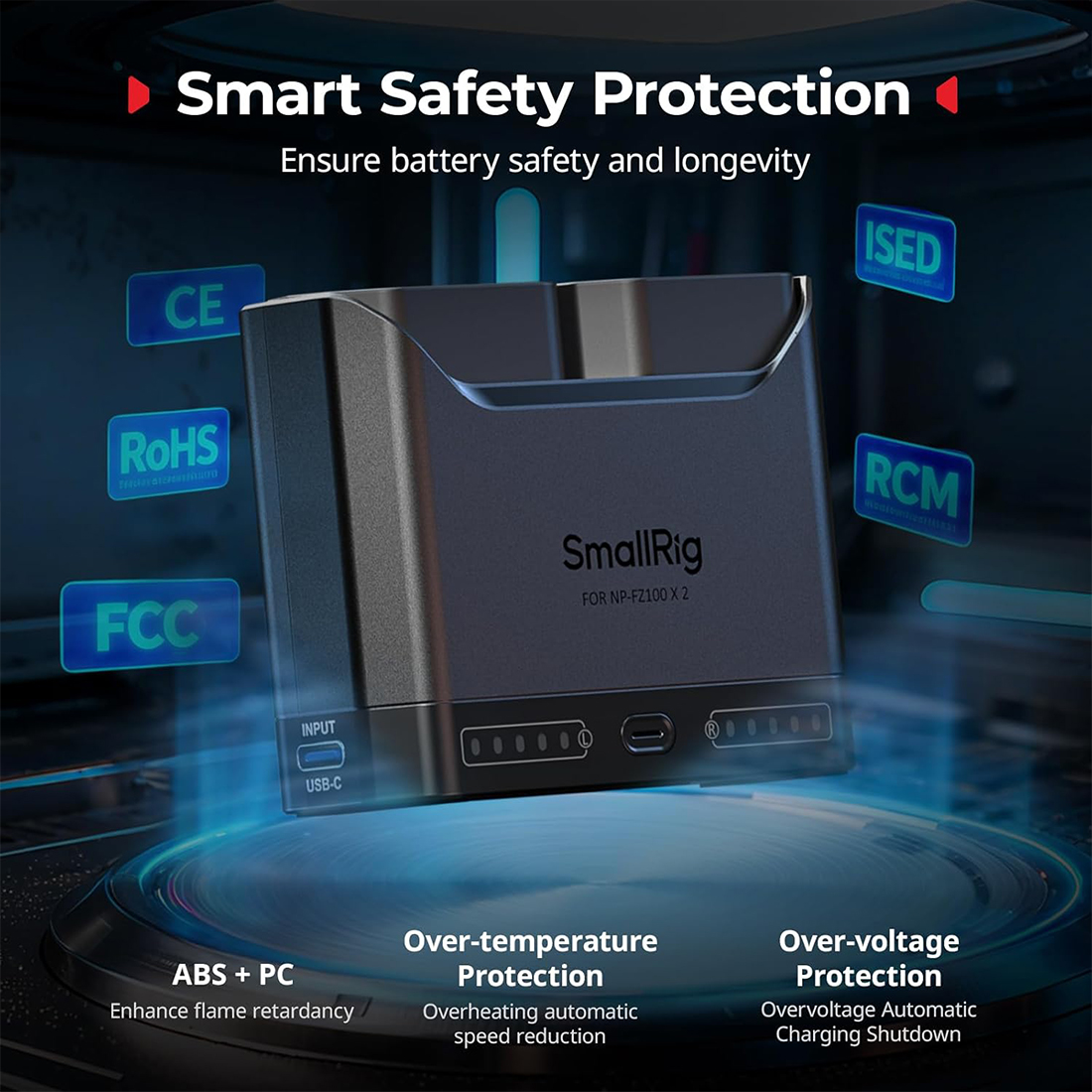SMALLRIG CAMERA BATTERY KIT FOR NP FZ100 22.5W 5483 - 7