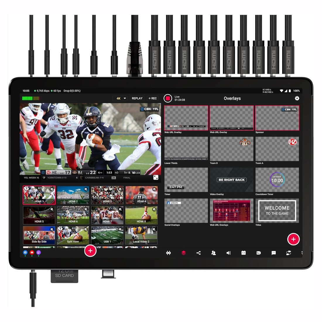 CONMUTADOR YOLOLIV YOLOBOX EXTREME MEZCLADOR DE VIDEO PARA STREAMING - 2