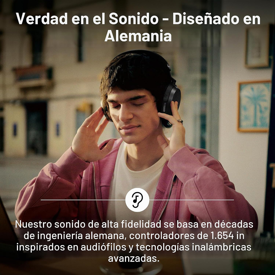 AURICULARES AUDIFONOS SENNHEISER MOMENTUM 5 WIRELESS 57 HORAS ANC - NEGRO - 2