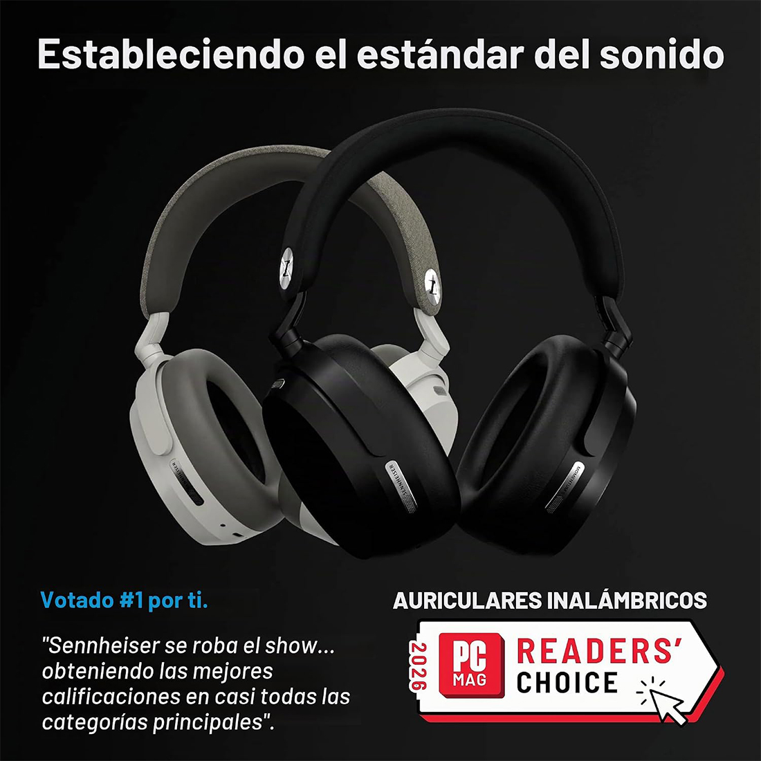 AURICULARES AUDIFONOS SENNHEISER MOMENTUM 5 WIRELESS 57 HORAS ANC - NEGRO - 6