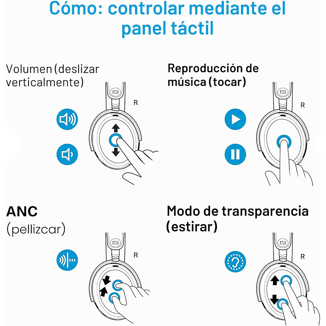 AURICULARES AUDIFONOS SENNHEISER MOMENTUM 5 WIRELESS 57 HORAS ANC - NEGRO - 8