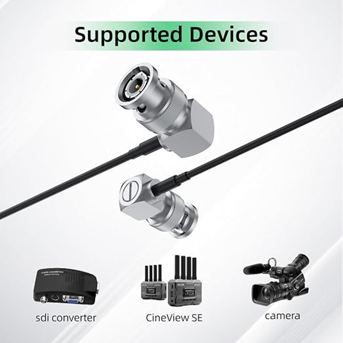 PARTES Y COMPONENTES ACCSOON XC-BNC-SDI-80 1MT - NEGRO - 6