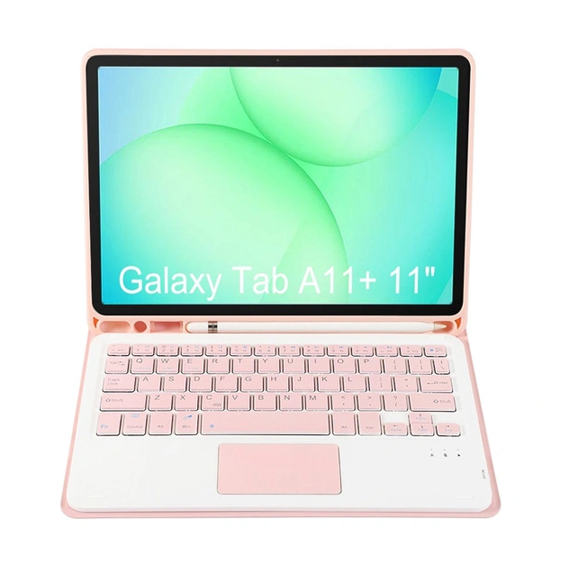 FUNDA CASE CON TECLADO KEYBOARD PARA SAMSUNG TAB A9+ 11'(2023) Y TAB A11+ 11' (2025) RECARGABLE TIPO C - ROSA - 4