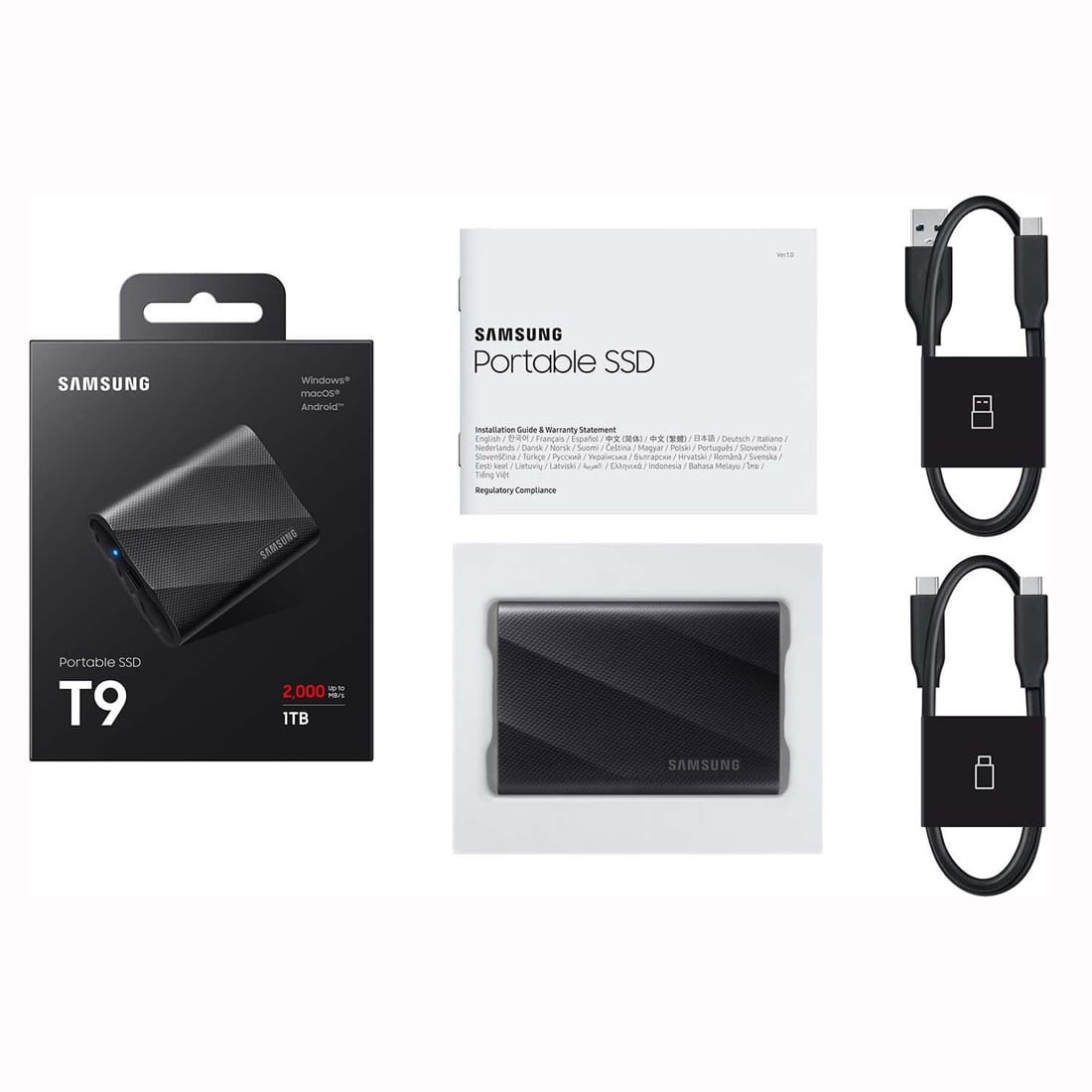 DISCO SSD PORTABLE SAMSUNG T9 DE 1 TB 2,000 MBS - 2